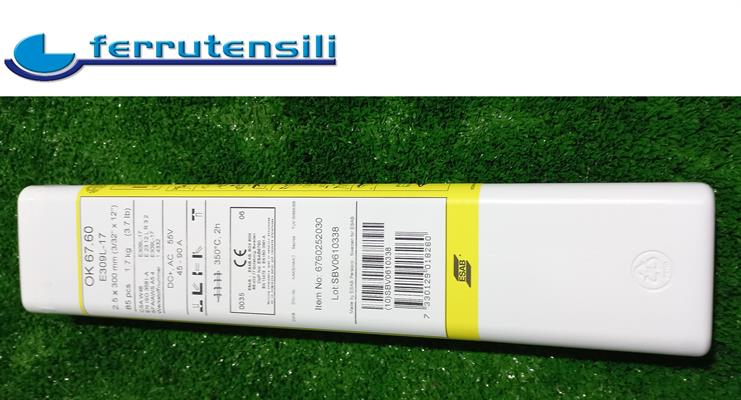 ELETTRODO ESAB OK67.60 E309L-17 Ø MM. 2,5X300