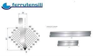 CONTRO-V- C45 60° R=0,8 H67 MAX T/M 80 L.415