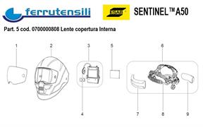 LENTE COPERTURA INTERNA SENTINEL A50