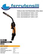 TORCIA MIG DELFO ARIA DM3 MT. 4 CORPO TORCIA RINF.