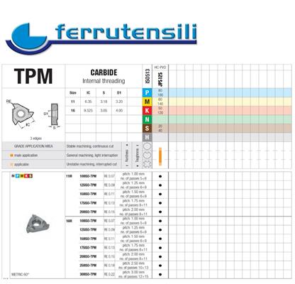 16IR200ISO-TPM JP5125 NIKKO INSERTO FILETTATURA