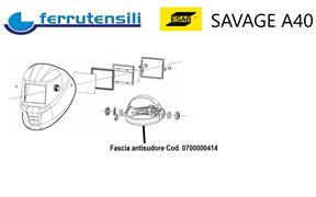 FASCIA ANTISUDORE MASCHERA ESAB SAVAGE A 40 A40AIR