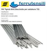 BARRETTE TIG ESAB OK TIGROD 4043 (AlSI) 1,6X1000