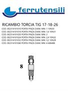 PORTA PINZA TIG 17-18-26 MM.2,0