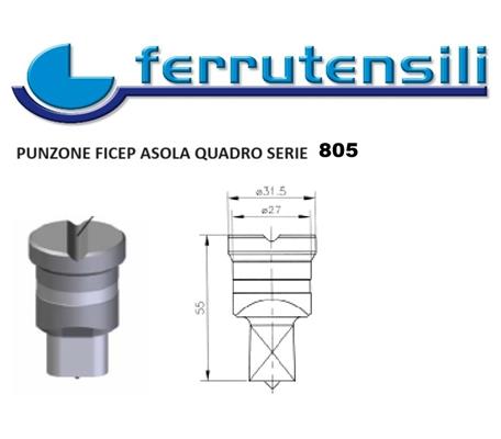 PUNZONE FICEP H1 805 H mm. 55 QUADRO mm.