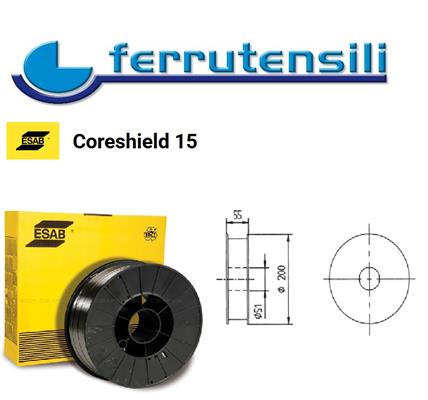 CORESHIELD 15 FILO ANIMATO NO GAS ESAB Ø MM. 0,8 KG.4,5