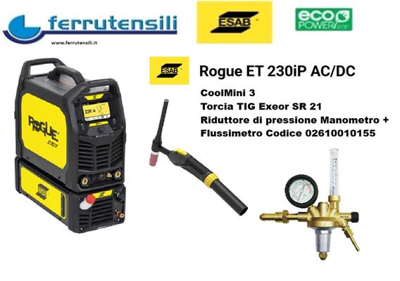 ROGUE ET 230iP SALDATRICE TIG AC/DC ACQUA +TORCIA ESAB