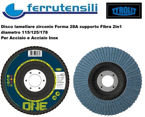 125X22 DISCO LAMELLARE FIBRA 28A ZA60 Q-B 2IN1 ONE TYROLIT
