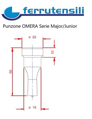 PUNZONE OMERA MAJOR JUNIOR TONDO Ø mm.