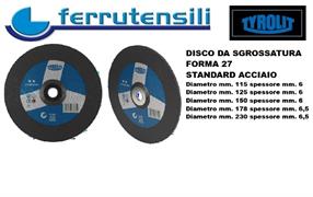 230x6x22-27 DISCO TYROLIT STANDARD ACCIAIO A24S-BF