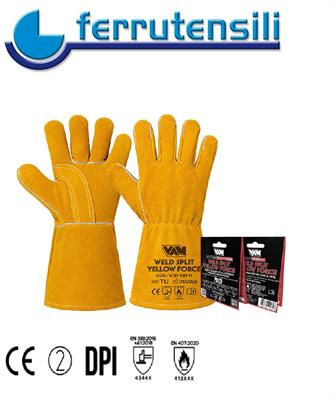 GUANTO ANTICALORE SALDATORE GIALLO