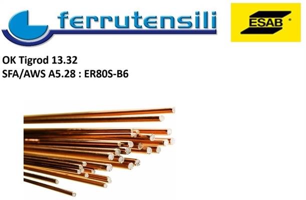 BARRETTE TIG ESAB ER ER80S-B6 OK TIGROD 13.32 MM.2,4X1.000