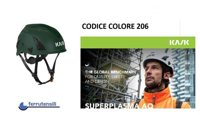 CASCO DI PROTEZIONE SUPERPLASMA AQ BRITISH GREEN KASK